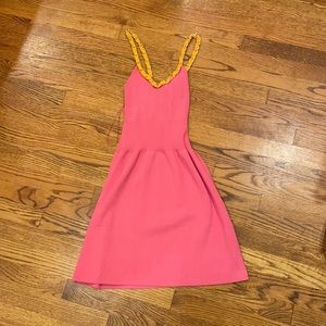 Pink Zara Dress size small with orange straps